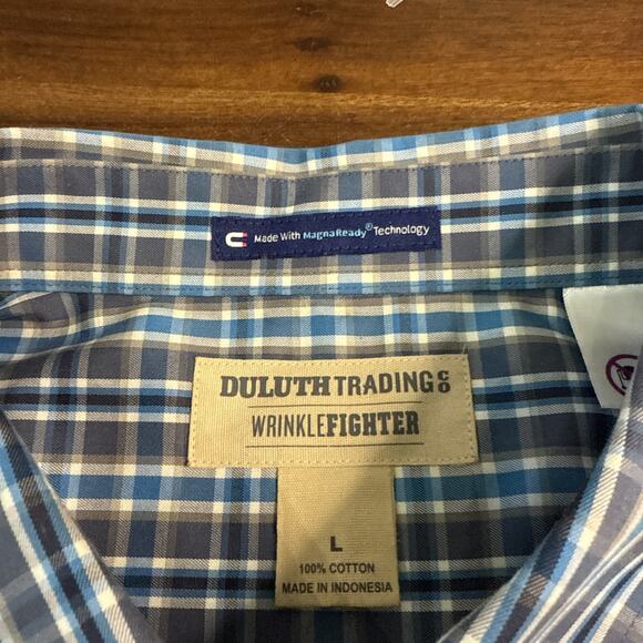 Duluth Trading Wrinkle Fighter Magna Ready Tech Shirt Men’s L Relaxed Fit - Picture 2 of 3